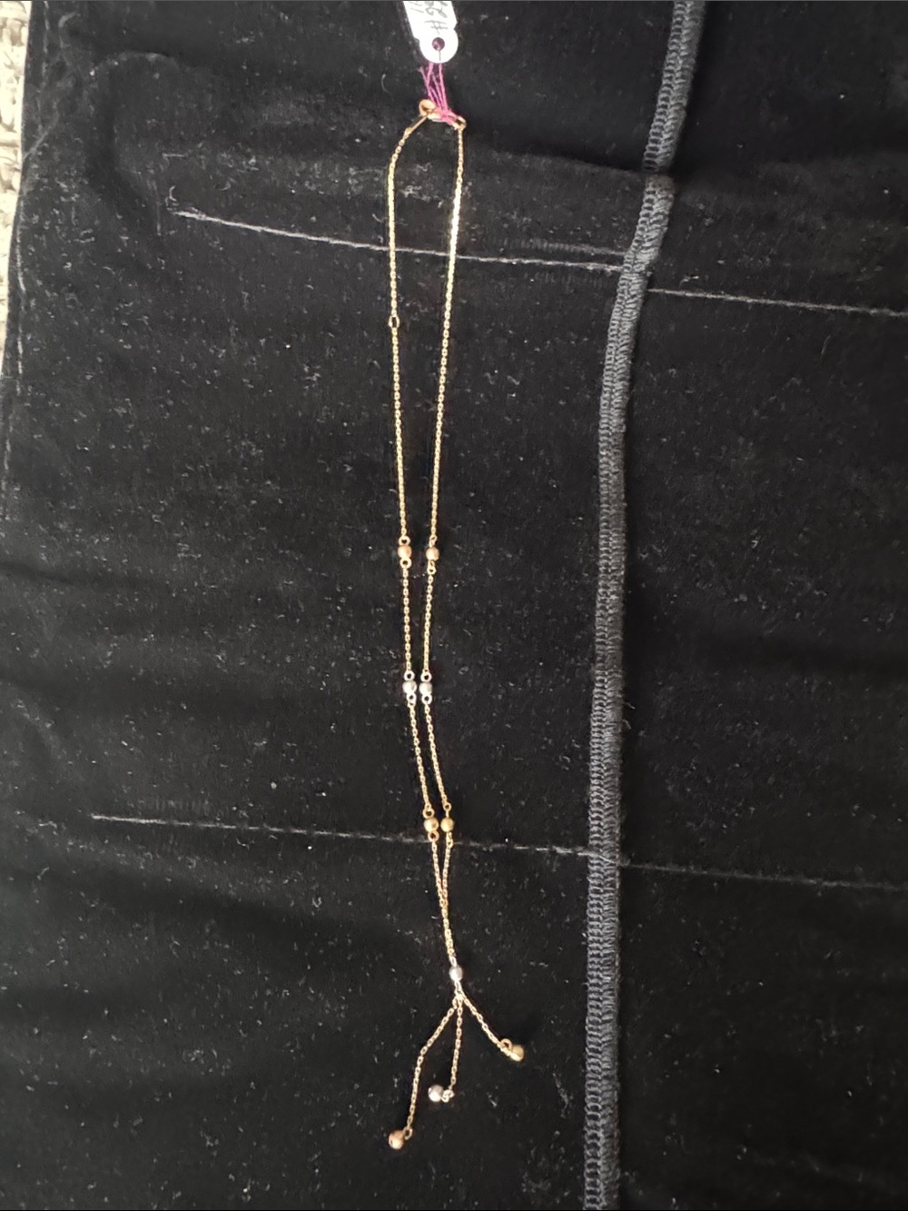 14k Gold Delicate Gold-Tone Y-Drop Necklace - Women's Jewelry
